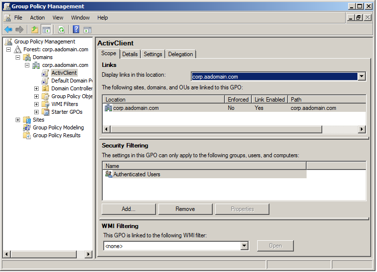 Using Active Directory Group Policy Objects on Microsoft Windows Server