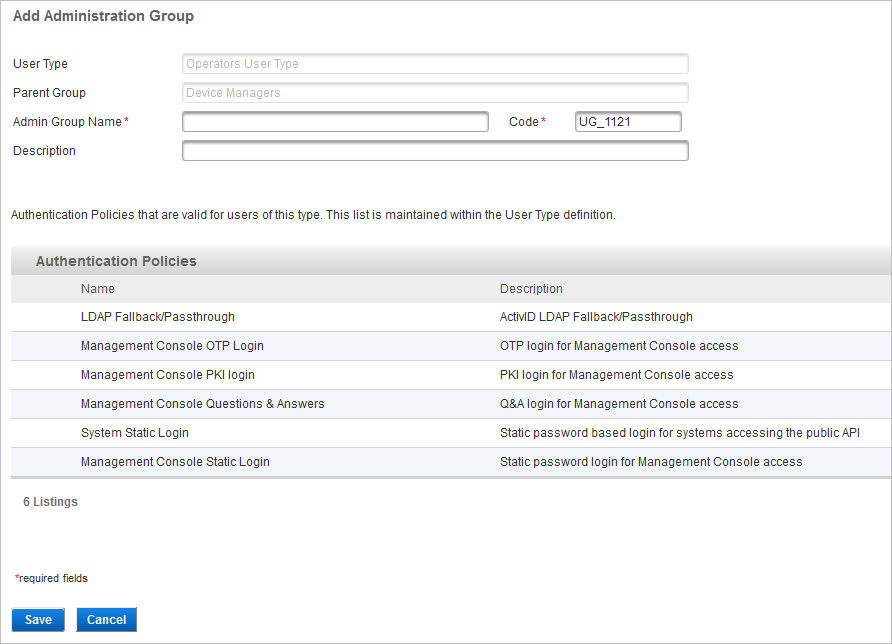 Configure Administration Groups | ActivID Appliance | HID Global