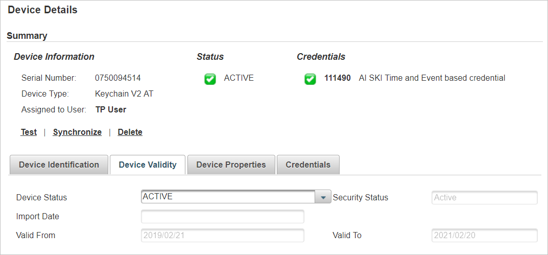 View the Device Details | ActivID Appliance | HID Global
