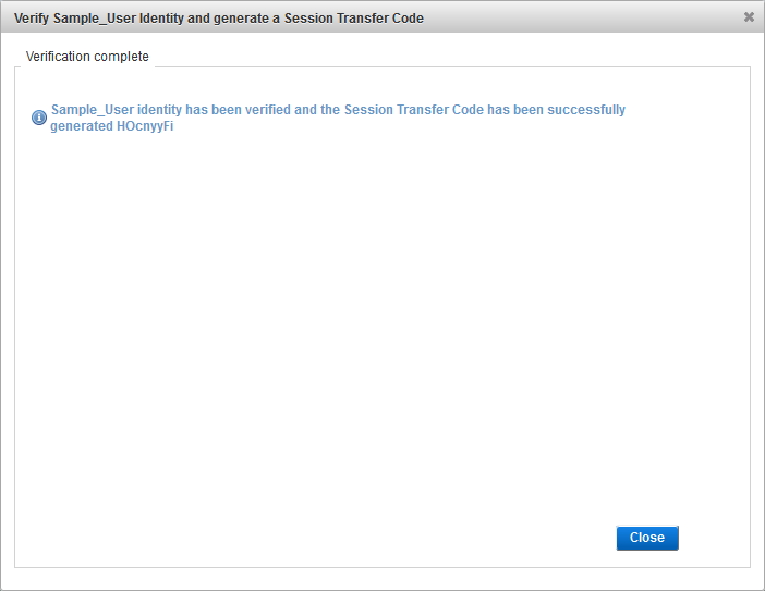 Manage Session Transfer Codes | ActivID Appliance | HID Global