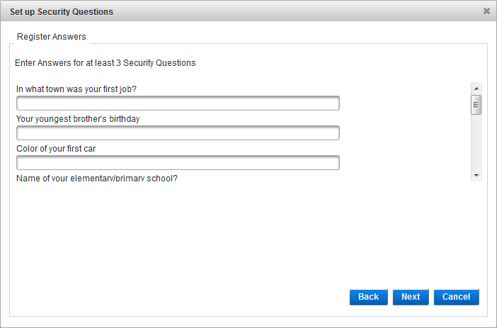 Set Security Question Set Up Security Questions for a User | ActivID Appliance | HID Global