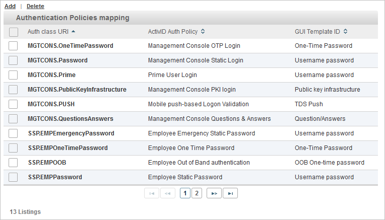 Configure the ActivID IdP Authentication Policies Mappings | ActivID AS ...