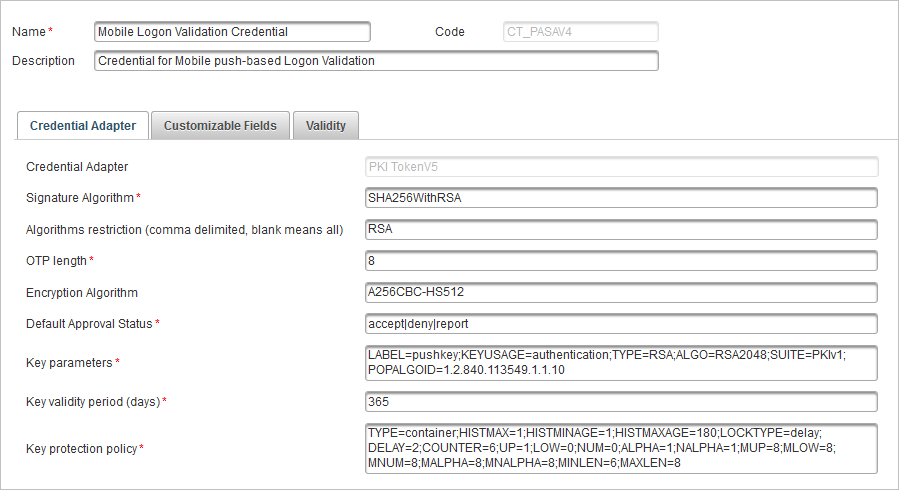 Credential Validation Configure the Push-Based Validation Credential Type | ActivID AS | HID ...