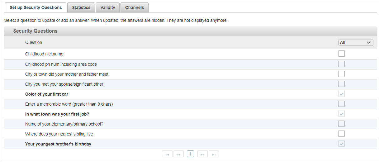 Edit the Security Questions Answers for a User | ActivID AS | HID Global