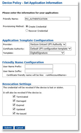 Creating the Device Policy | ActivID CMS | HID Global