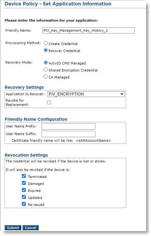 Creating the Device Policy for Keyfactor EJBCA Certificates | ActivID ...