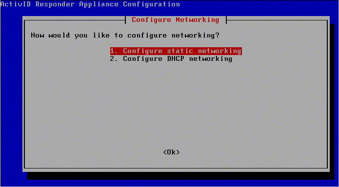 Configuration Step Initial Configuration