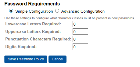 Set the Password Policy