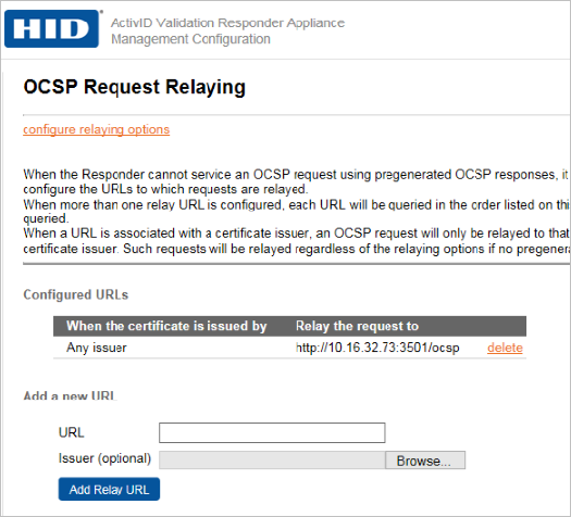 Procedure 3: Configure Request Relaying for OCSP