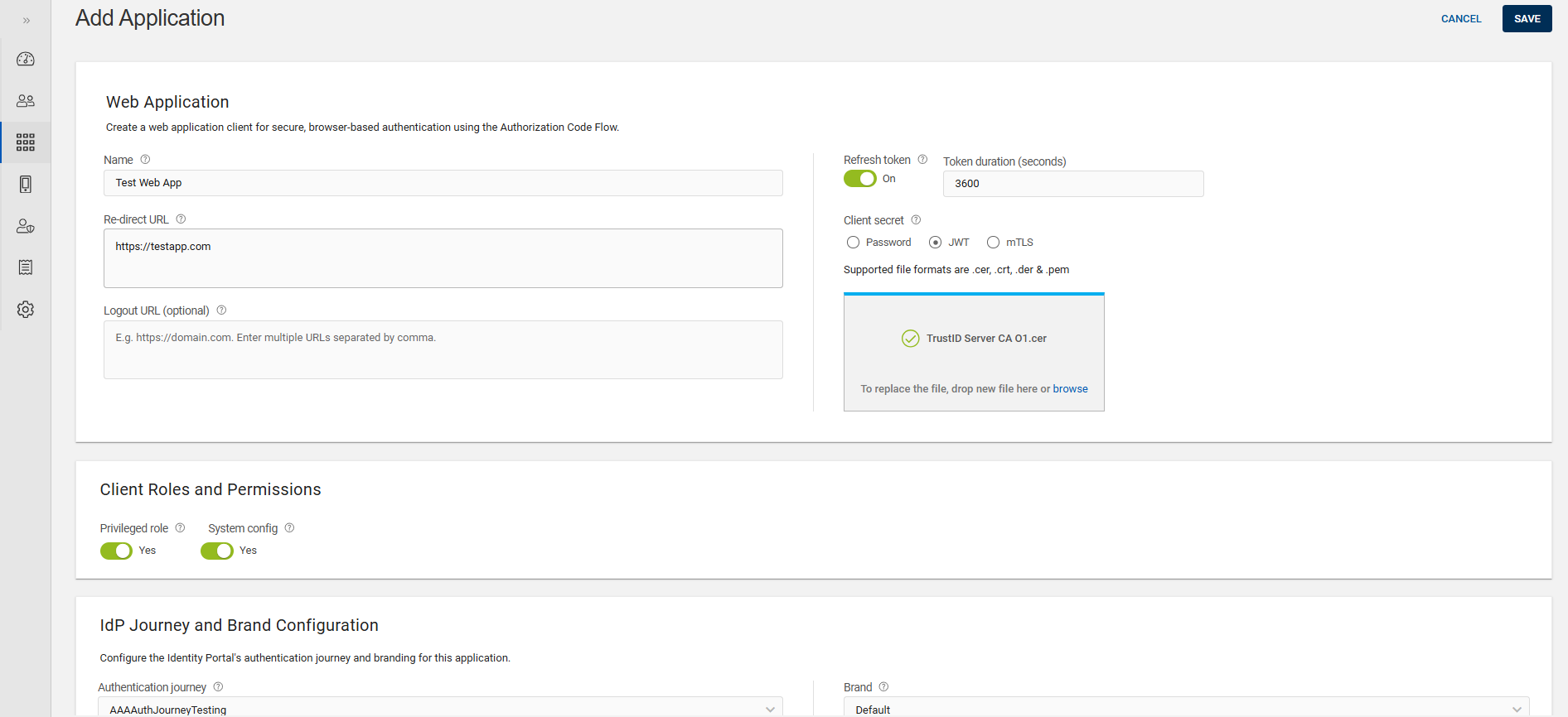 Creating New Application