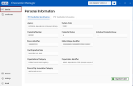 PIV cardholder identification view