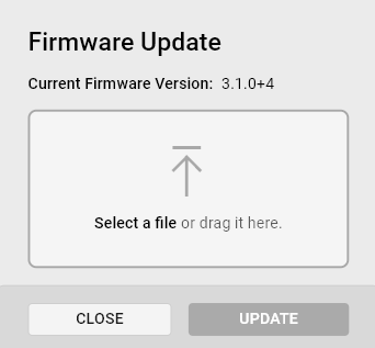 Firmware Update dialog
