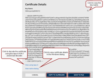 Certificate Details dialog