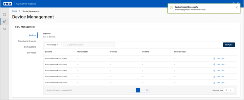 Device Management import device ok