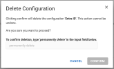Device Management Delete configuration