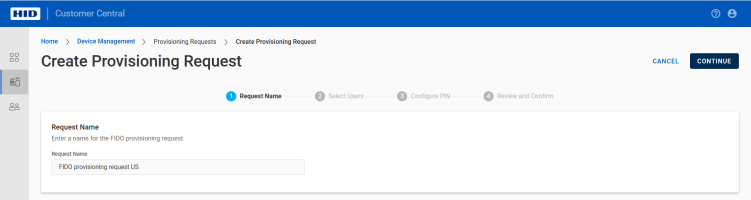 Device Management Create request