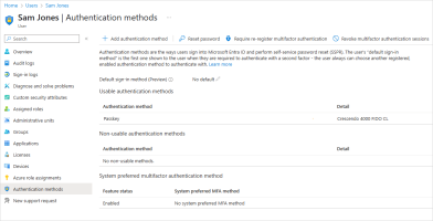 Entra ID user with passkey