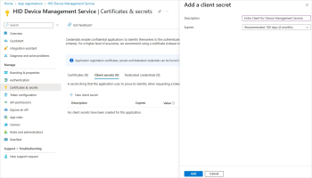 Entra ID app client secret