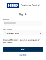 Customer Central send push request