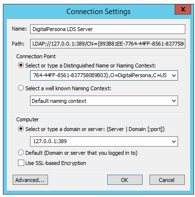 Using the ADSI Edit Tool | DigitalPersona LDS | HID Global