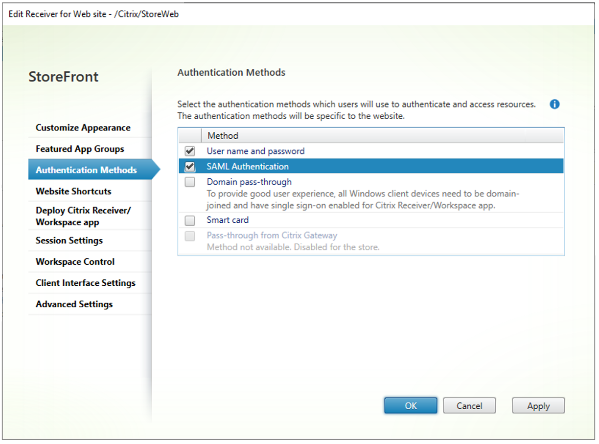 Connecting Citrix StoreFront with the DigitalPersona IdP ...