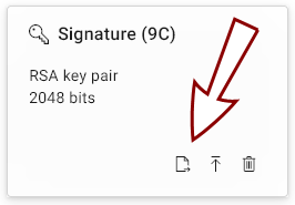 Slot tile with Generate CSR icon highlighted