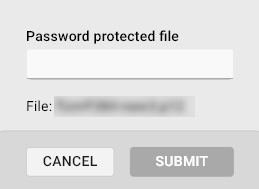 Screenshot of a dialog prompting the user to enter the file password