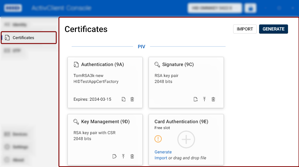 UI with the selected view pane highlighted.