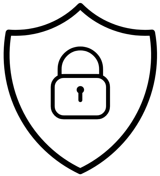 Shield with lock icon