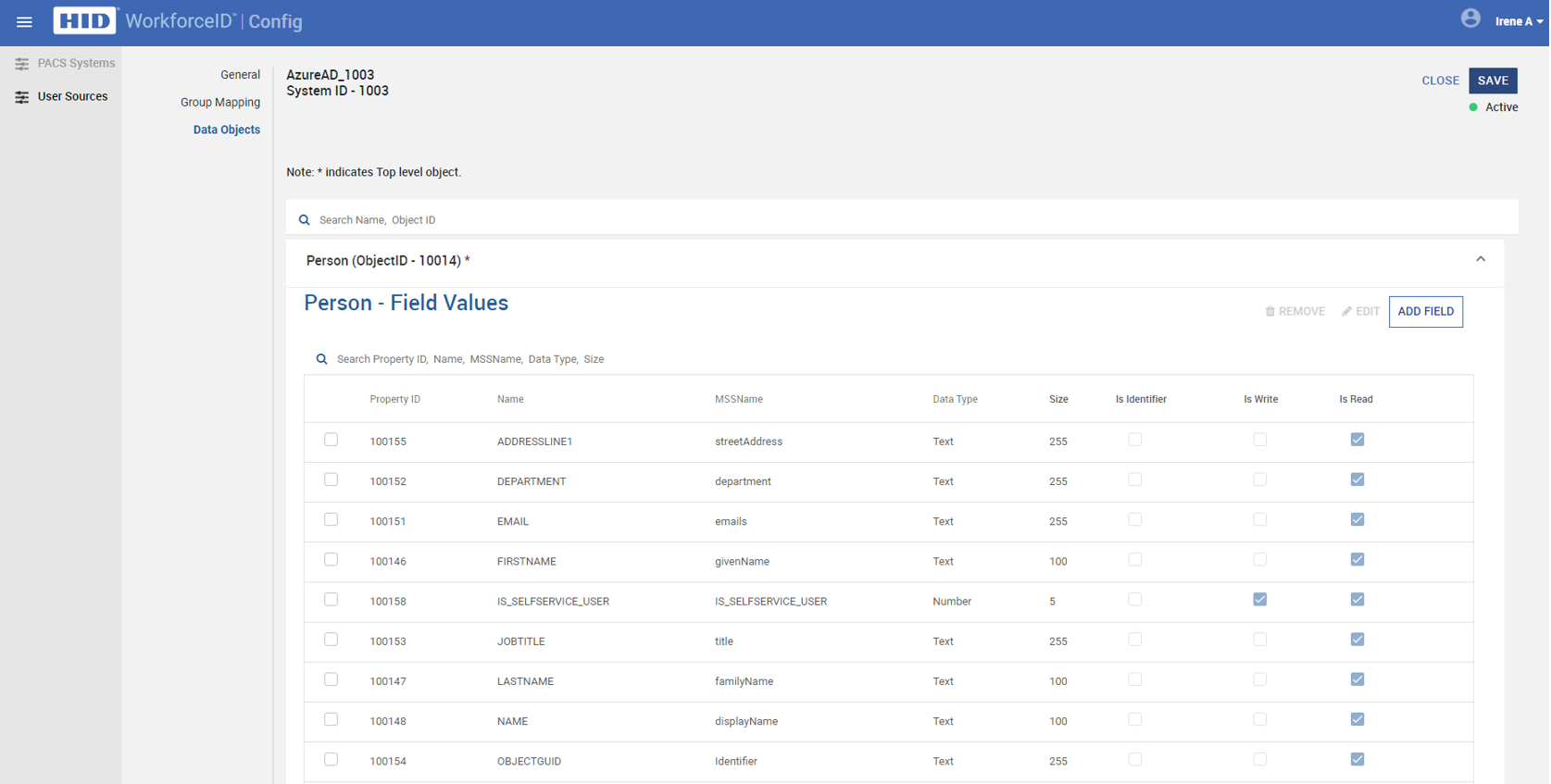 Mapping between WorkforceID SCIM Schema to the WorkforceID application