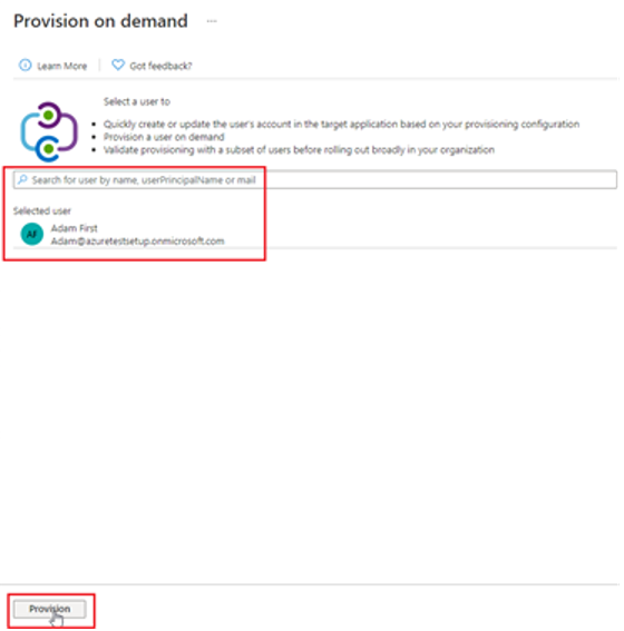 Provision on demand