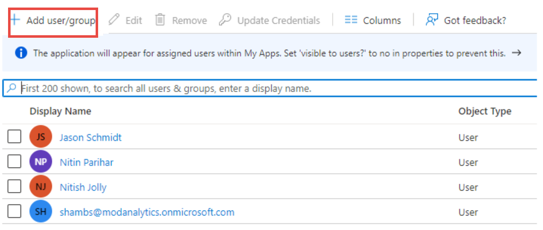 Assign users and groups