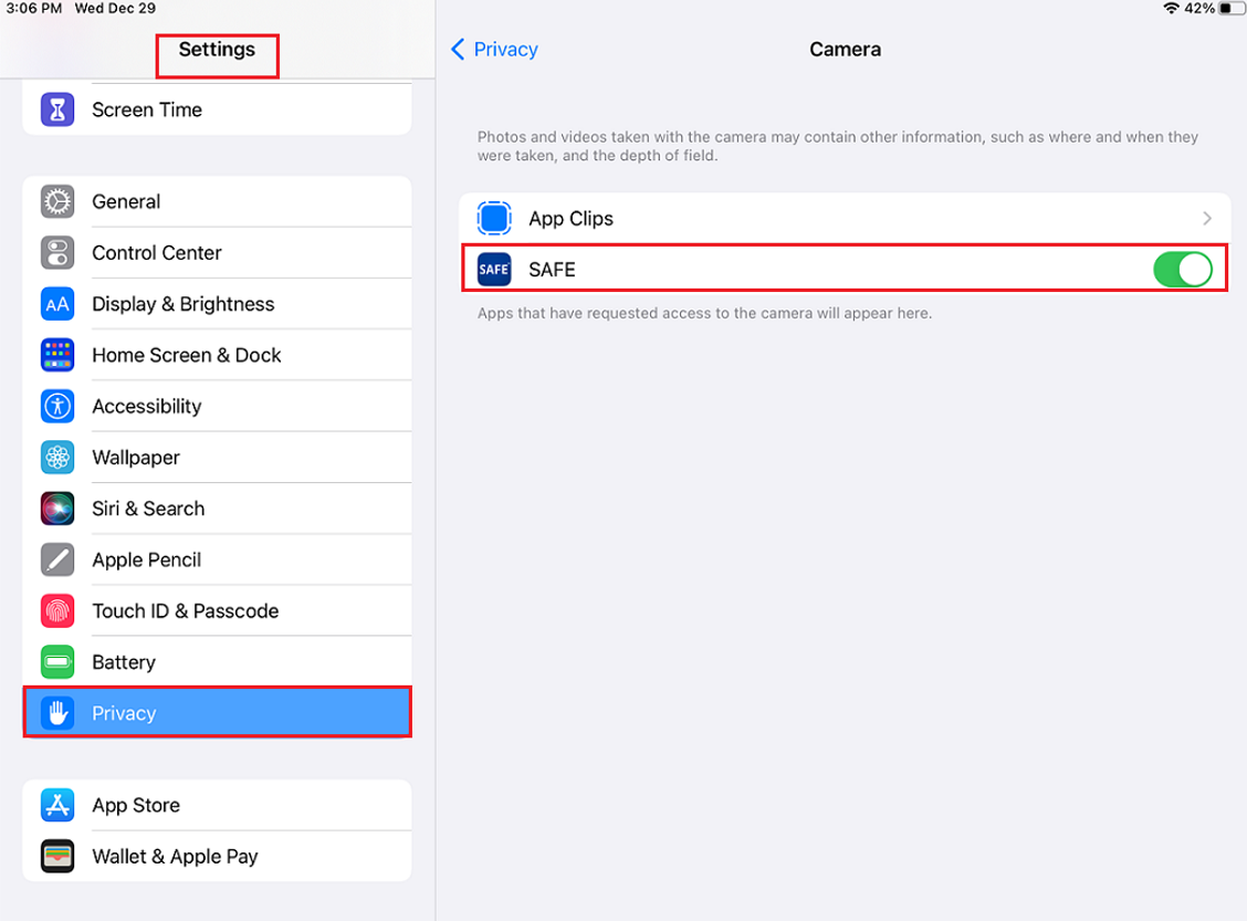 Update the App permission
