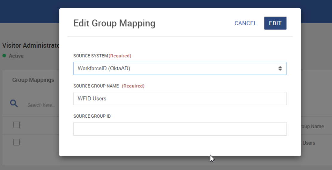Configuring SSO and user group mapping for default WorkforceID user source