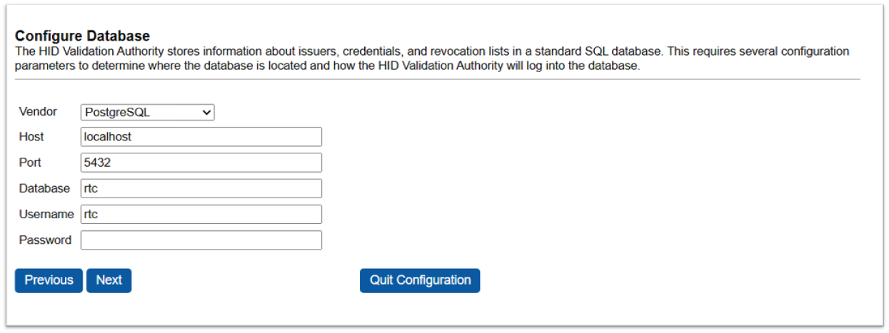 Configuring PostgreSQL