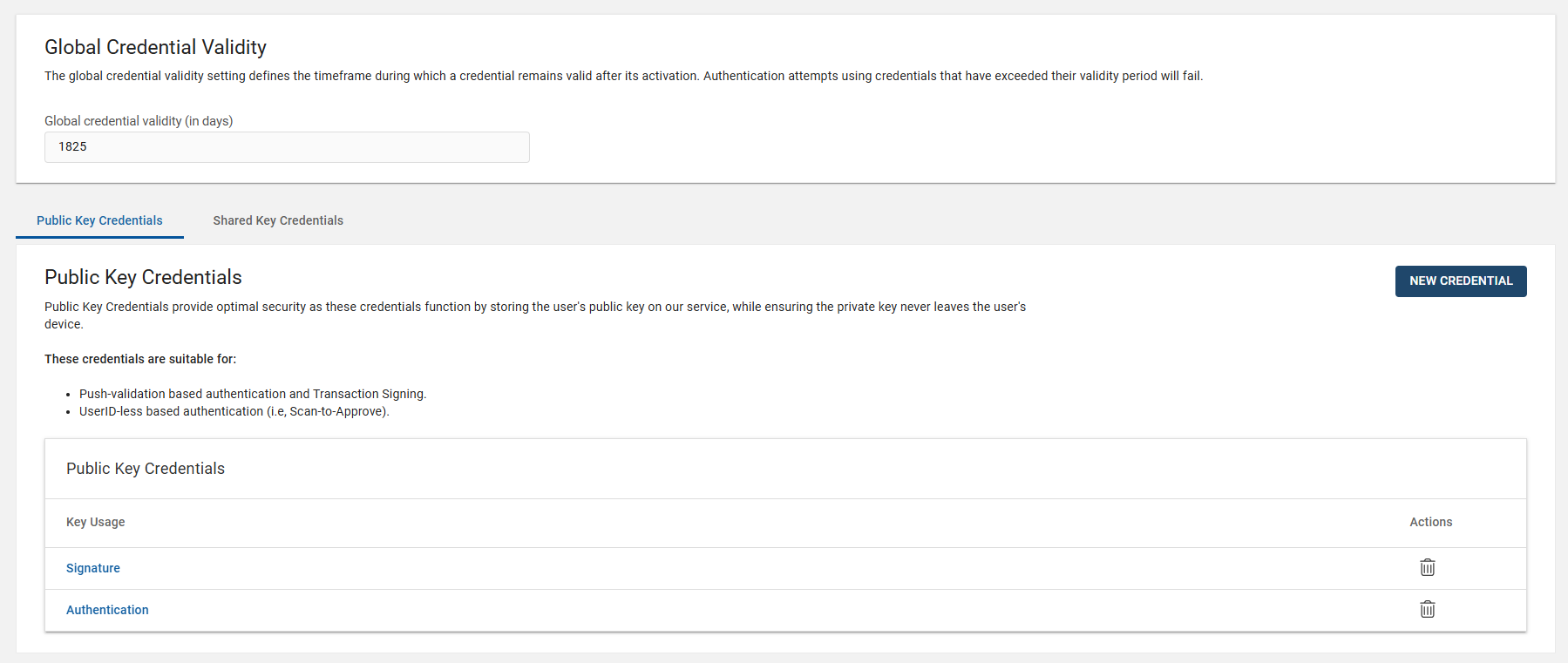 Editing Credential Profiles