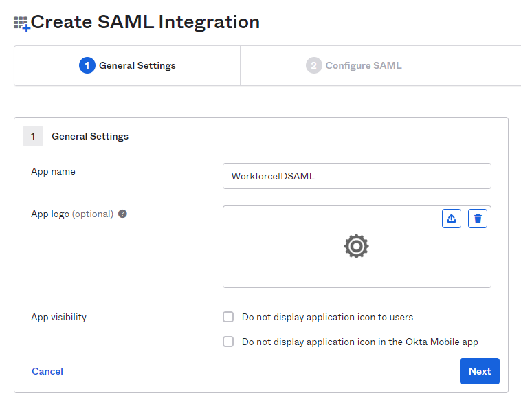 Enable SAML Authentication in Okta