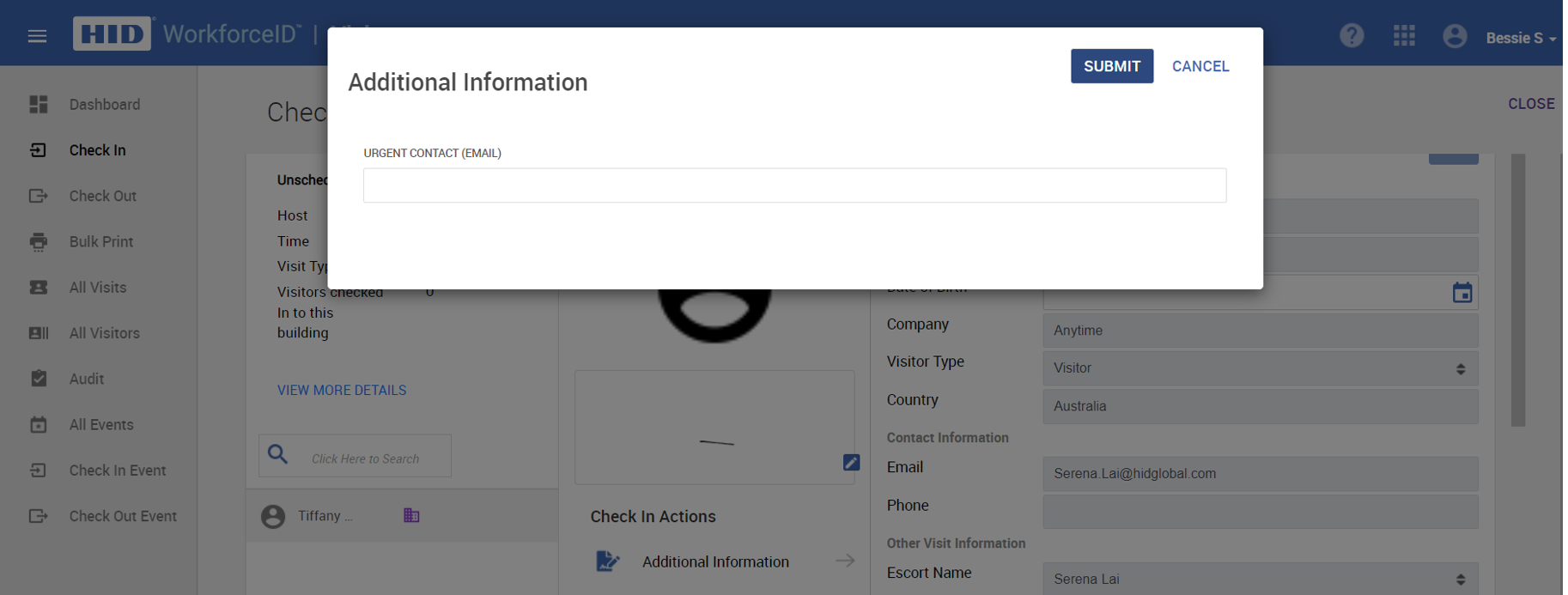 Collect additional information during Visitor Check-In via Custom Fields