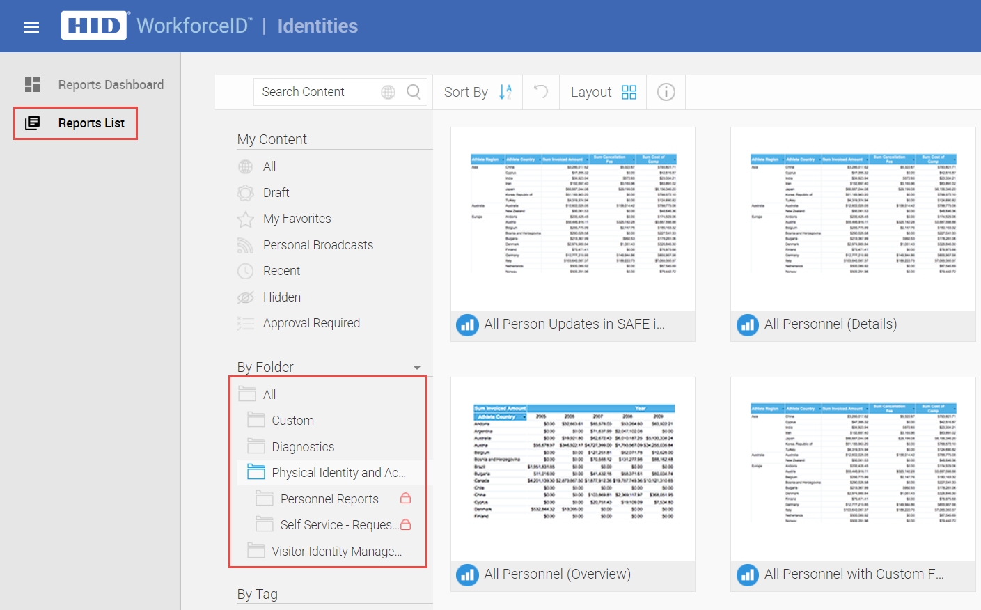 Customize the existing reports